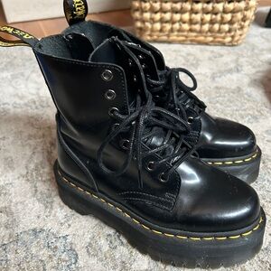 Dr. Martens Black Leather Boots size 4